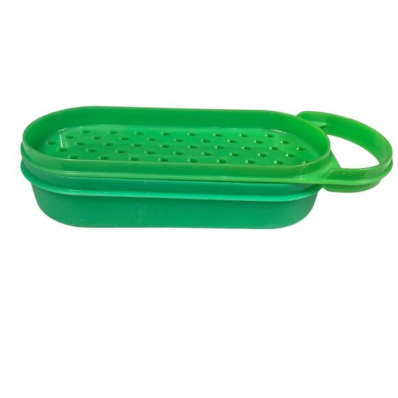 Tupperware Vintage 3 Piece Grater Zester Shredder in 1970's Jadeite Green - Picture 7 of 12